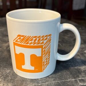 Source Unknown White and Orange Tennessee Mug